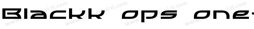 Blackk ops one字体转换